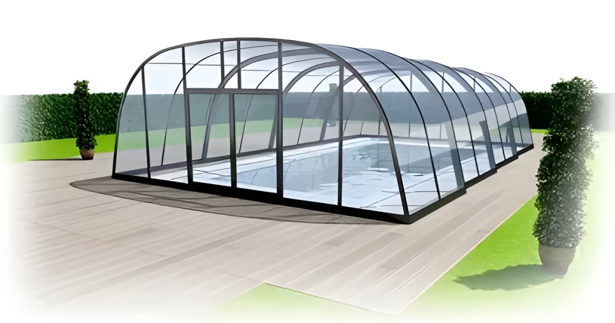 Zadaszenie basenowe z poliwęglanu basenowe Wysokie Elegance - producent zadaszeń SUTOR